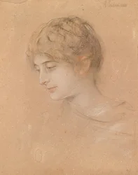 Porträt einer jungen Frau im Halbprofil